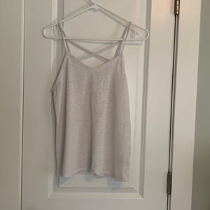 Universal Thread Linen Blend Strappy White Tank